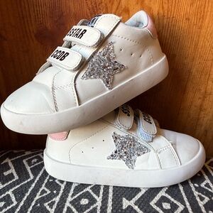 GG style glitter star toddler girl sneakers
